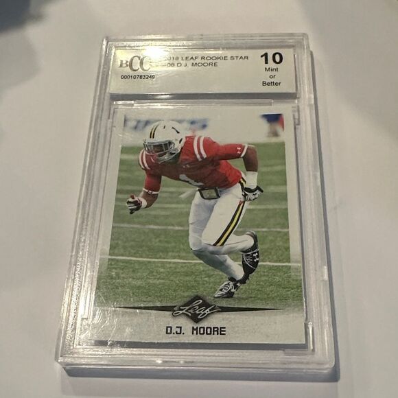 Rookie Star D.J. Moore Trading Card - Red bccg 10 gem mint - Picture 2 of 3